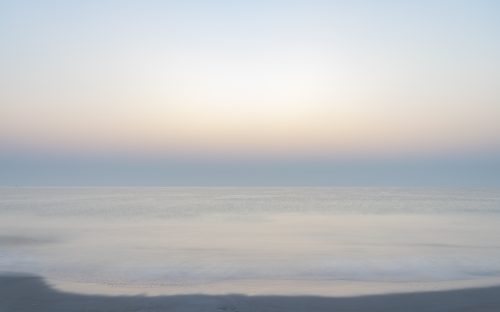 Blurry Sea Landscape Background of the Indian Ocean at sunrise, Sultanate of Oman