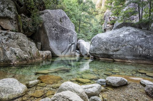 Purcaraccia Canyon in Bavella, Corsica. France