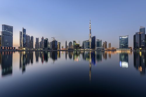 Dubai Downtown and Burj Khalifa, Dubai, United Arab Emirates, Arabian Peninsula, Middle East