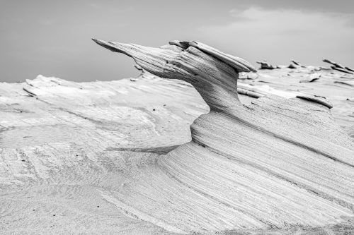 Al Wathba sand stones or Fossil Dunes in the desert of Abu Dhabi, United Arab Emirates