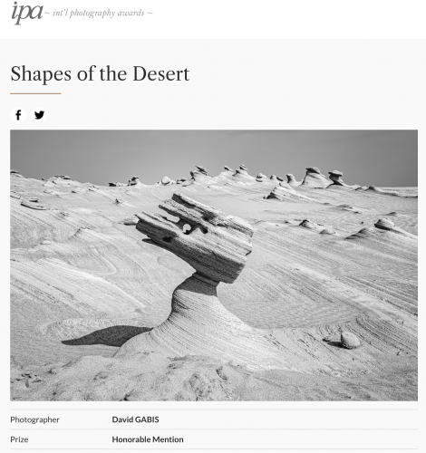 IPA 2021 Non-Professional
Shape of the Desert- Honorable Mention - David GABIS